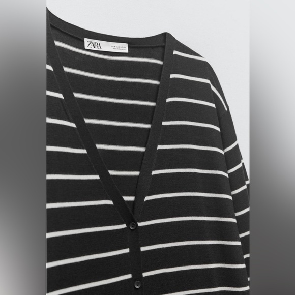 Zara Striped Long Cardigan - Picture 8 of 9